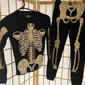 Source Unknown Skeleton Print Kids Pajama Set